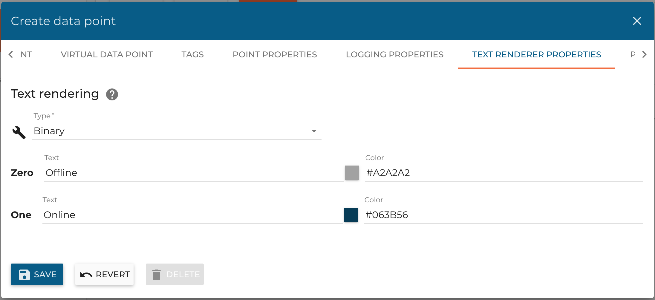 Change text renderer properties